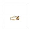 Foliage Ring - Gold & Smokey Quartz Side
