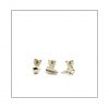 Silver Rock Paper Scissor Trio Stud Earring Set