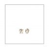 Silver XO stud earrings