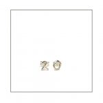 Silver XO stud earrings