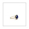 Warrior Ring- Yellow Gold & Lapis Lazuli Ring