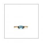Hammock Ring - Gold & Sky Blue Topaz