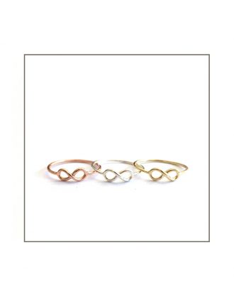 Infinity Rings, silver, rose & yellow gold