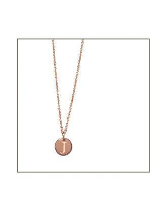 Rose Gold Disk Necklace