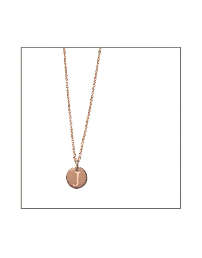 Rose Gold Disk Necklace