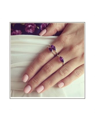Amethyst Hammock Rings Styled