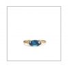 Hammock Ring - Gold & London Blue Topaz 10x5