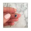 9ct yellow gold & lapis lazuli choker styled