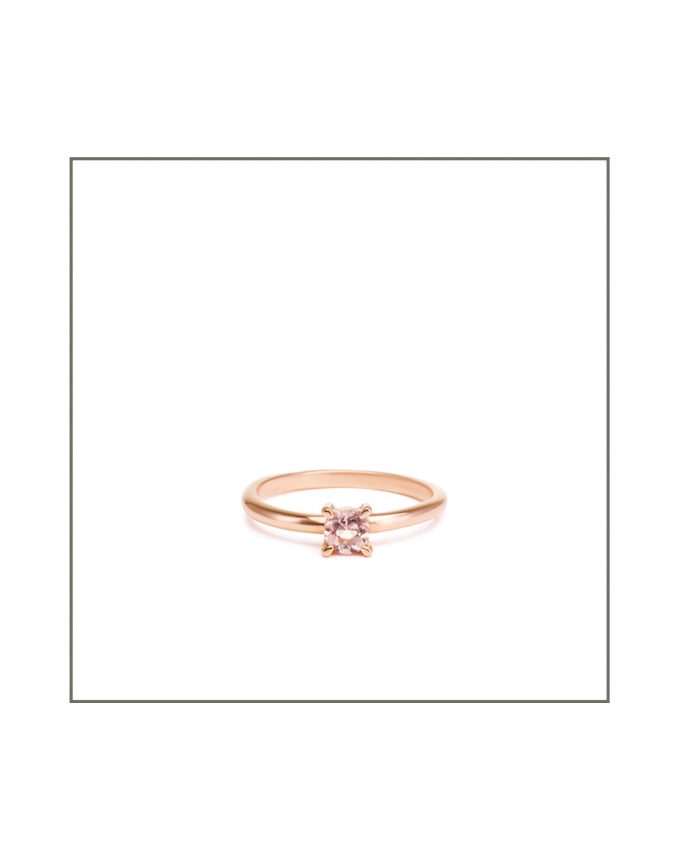 Morganite Ring Set In 9ct White Gold main image 1