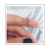 Rose & Yellow Gold Salt & Pepper Rings Styled