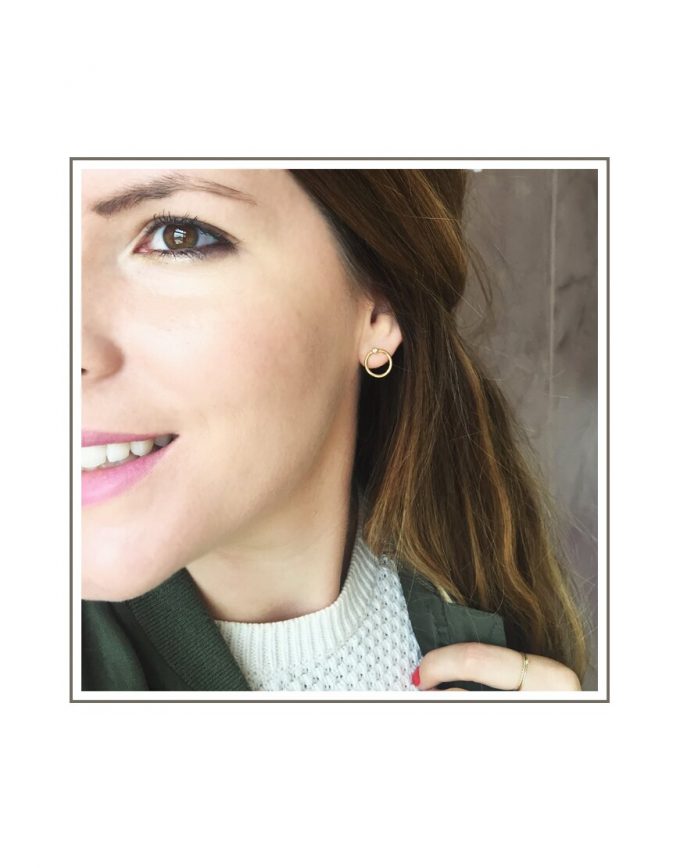 Gold Abbey Hoop Stud Earring Style