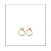 Gold Abbey Hoop Stud Earrings