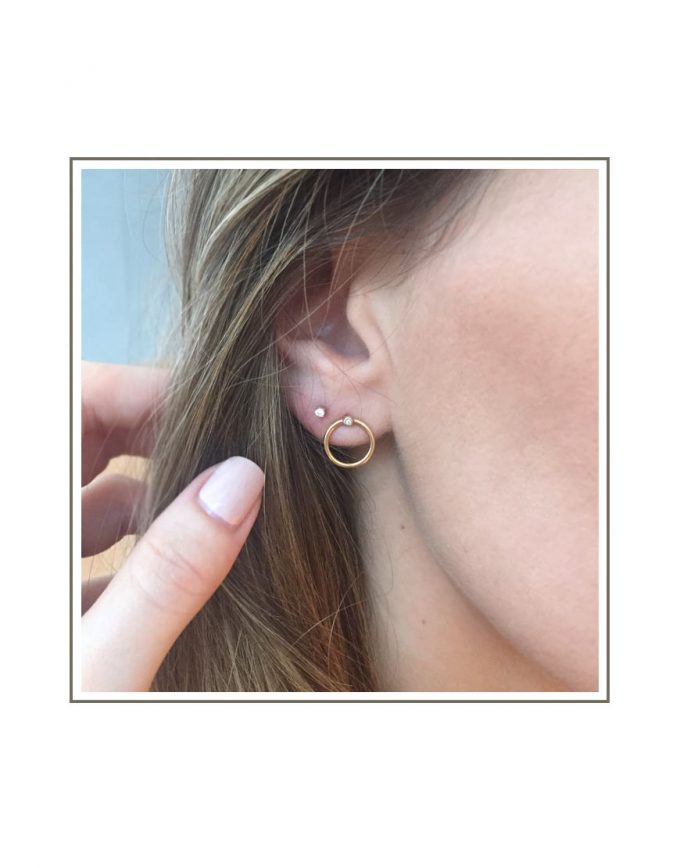 Abbey Hoop And Dainty Stud Earring Styled