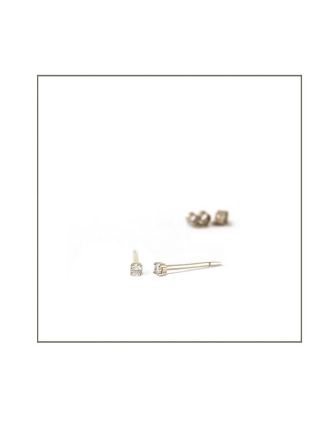 silver & diamond small studs