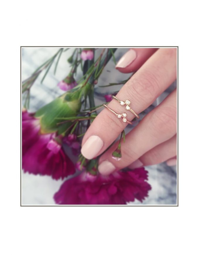 Gold Trio Diamond Spec Ring Style