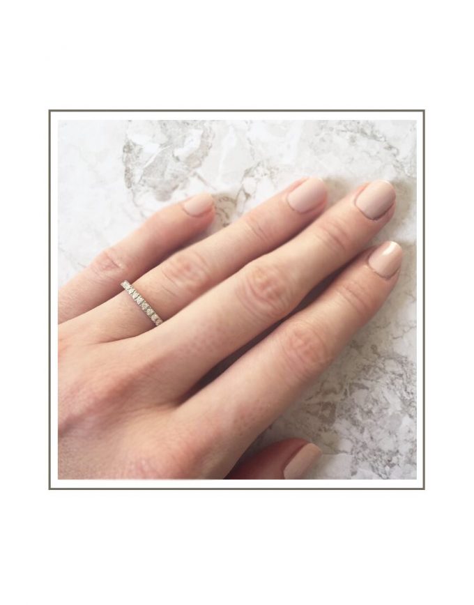 0.015ct 9ct White Gold Micro Band Two
