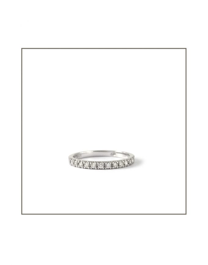 0.015ct White Gold Diamond Micro Band