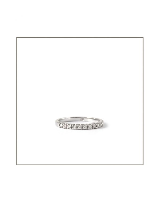 0.015ct White Gold Micro Band Side