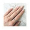 9ct White Gold Curved Diamond Band