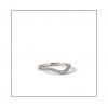 Curved White Gold Wedding Band Side View
