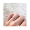 Half Round 9ct White Gold Band Styled