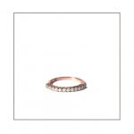 Rose Gold Diamond Gallery Pin Claw Ring