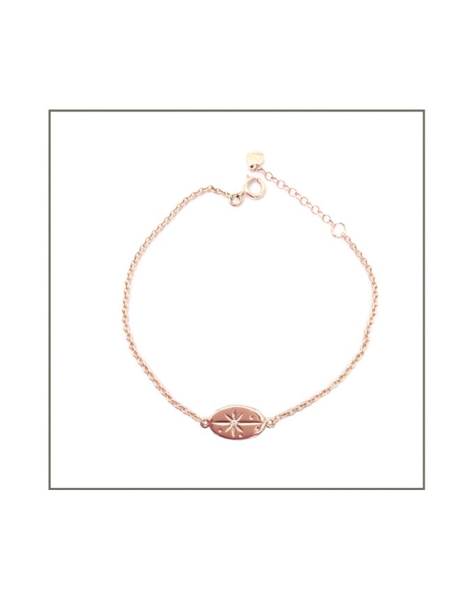Rose gold north star bracelet
