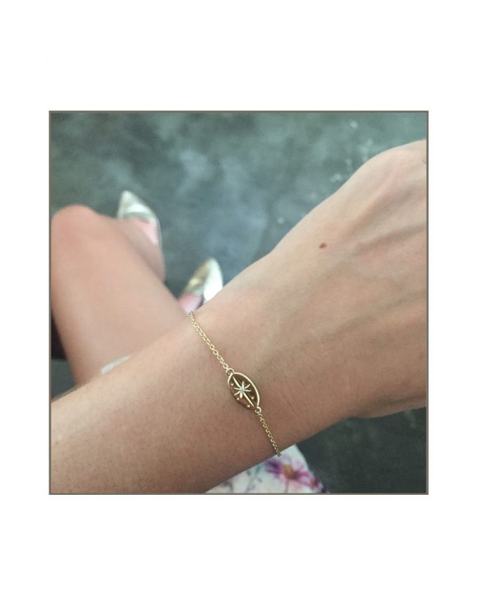 Yellow Gold North Star Bracelet Styled