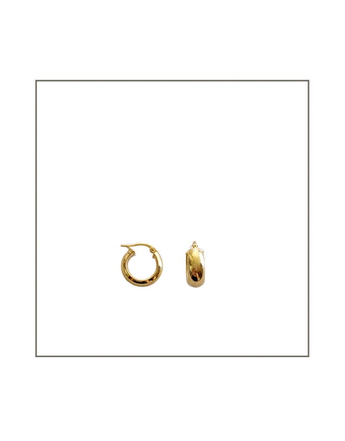 gold chunky hoop earrings
