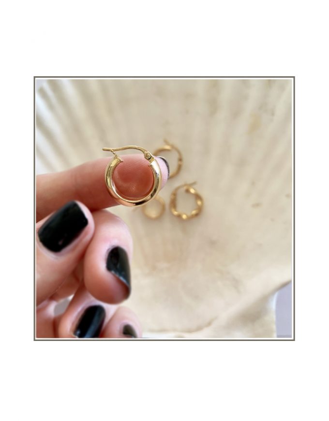gold chunky hoop earrings