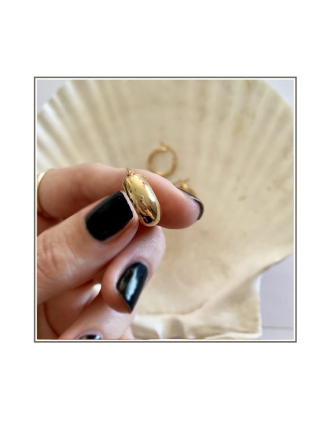 gold chunky hoop earrings