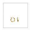 gold hoop twist earring