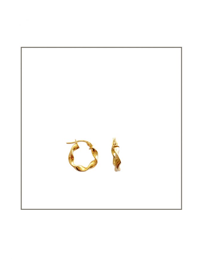gold hoop twist earring