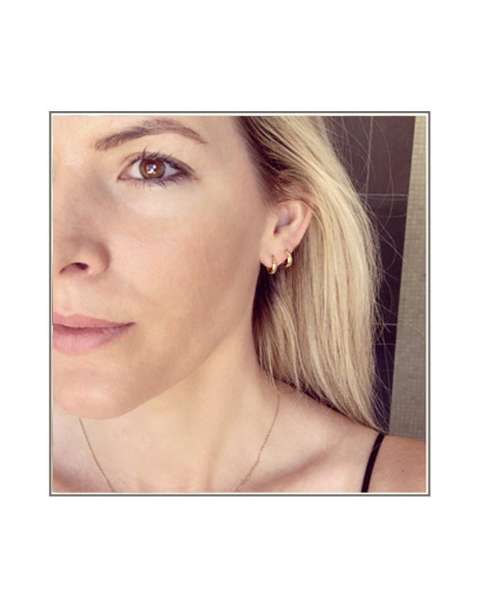 small wide hoop earring