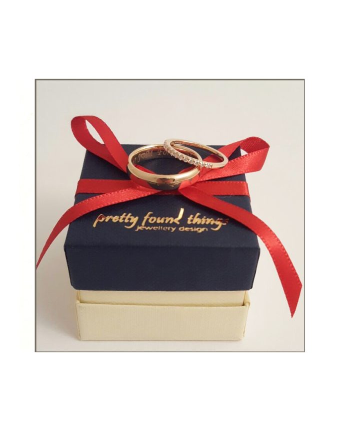 4.5mm D shaped wedding band